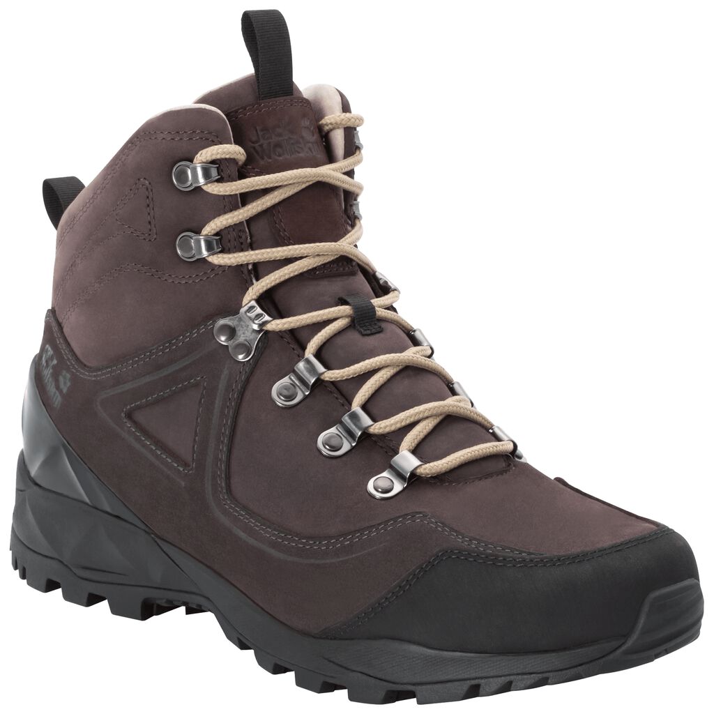 Jack Wolfskin CASCADE HIKE XTL MID Chaussures Homme Marron Foncé/Noir - FQXCARM-92